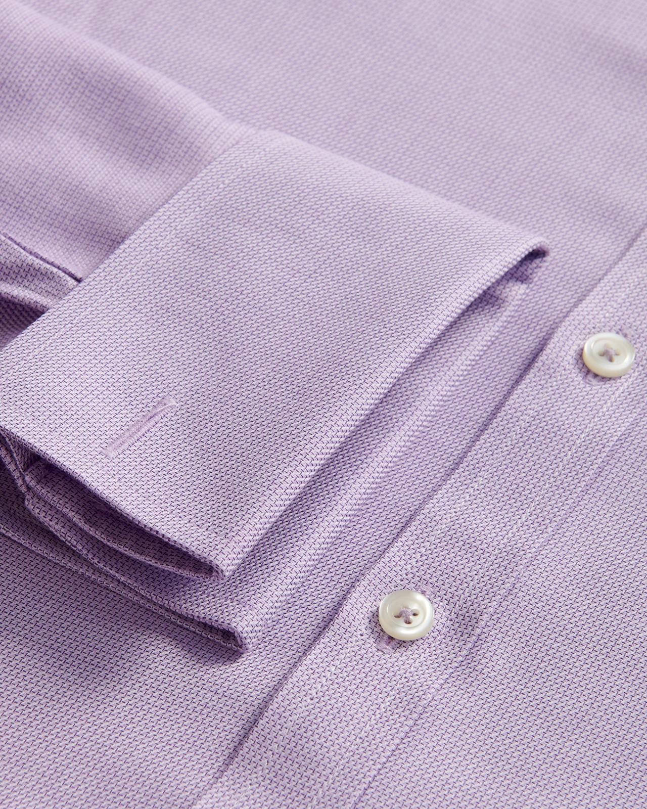 Charles Tyrwhitt Extra Slim Fit Richmond Weave Shirt Mauve Purple-MALFORD OF LONDON SAVILE ROW MENSWEAR OUTLET