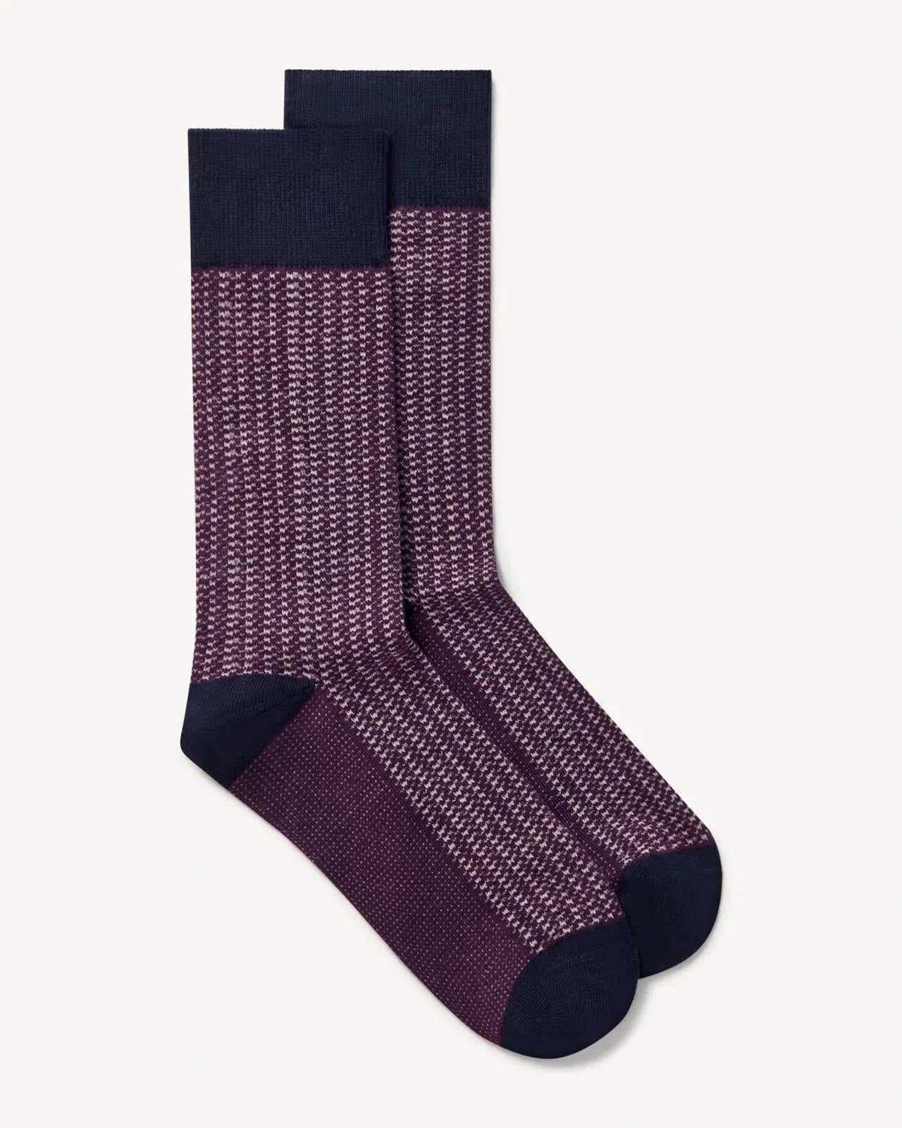 Charles Tyrwhitt Purple Patterned Socks-MALFORD OF LONDON SAVILE ROW MENSWEAR OUTLET