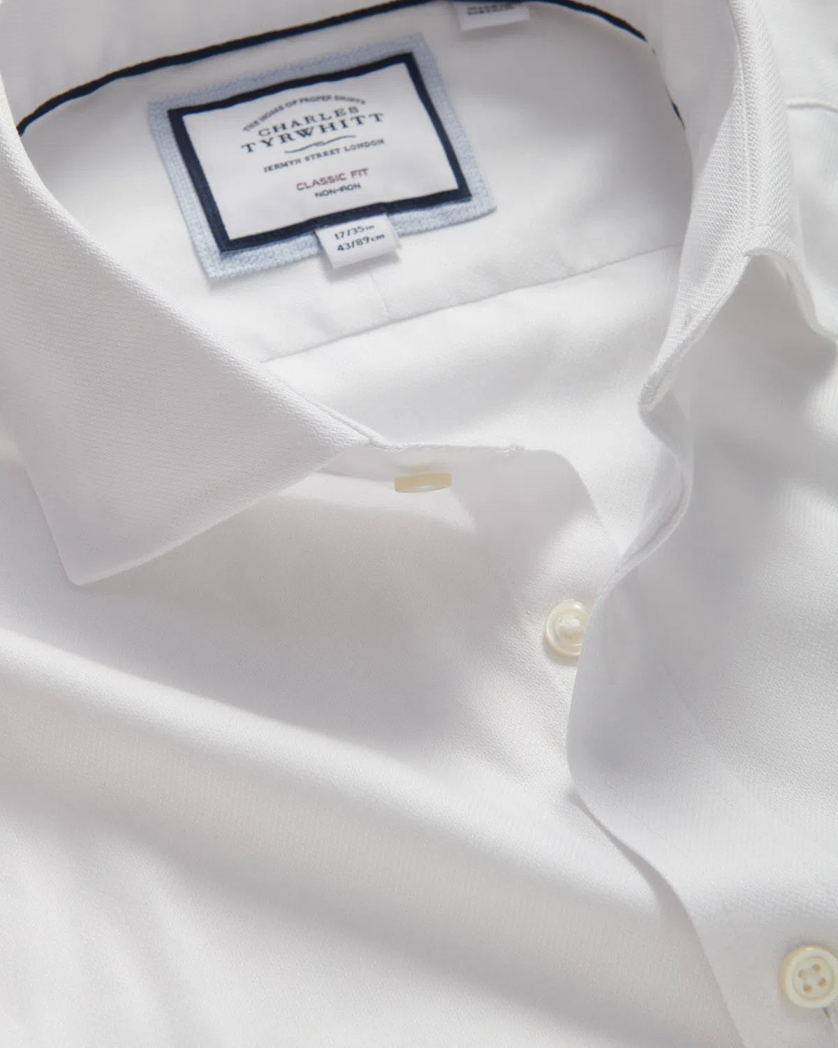 Charles Tyrwhitt Richmond Weave Classic Fit Shirt White-MALFORD OF LONDON SAVILE ROW MENSWEAR OUTLET