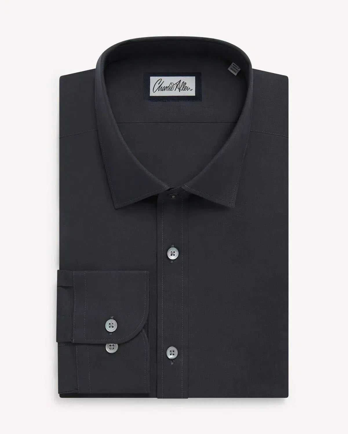 Charlie Allen Blue/Black Poplin Shirt-MALFORD OF LONDON SAVILE ROW MENSWEAR OUTLET