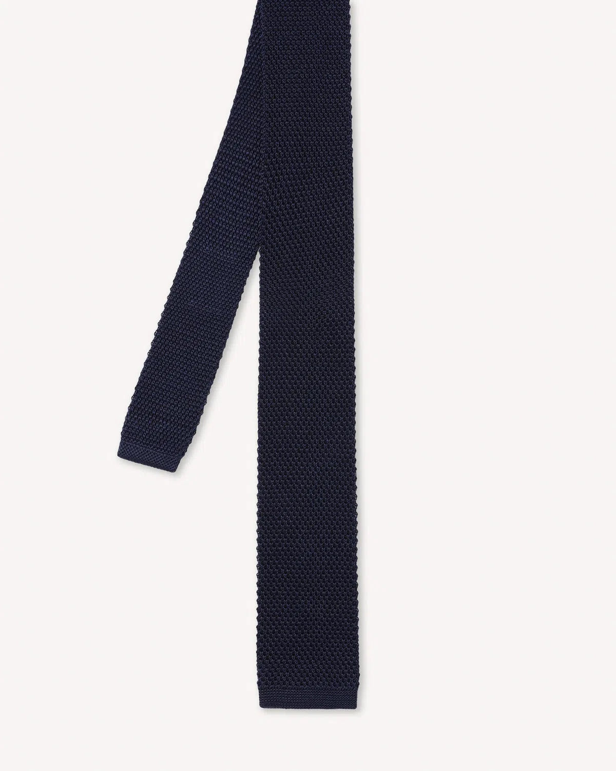 Charlie Allen Knitted Tie Navy-MALFORD OF LONDON SAVILE ROW MENSWEAR OUTLET