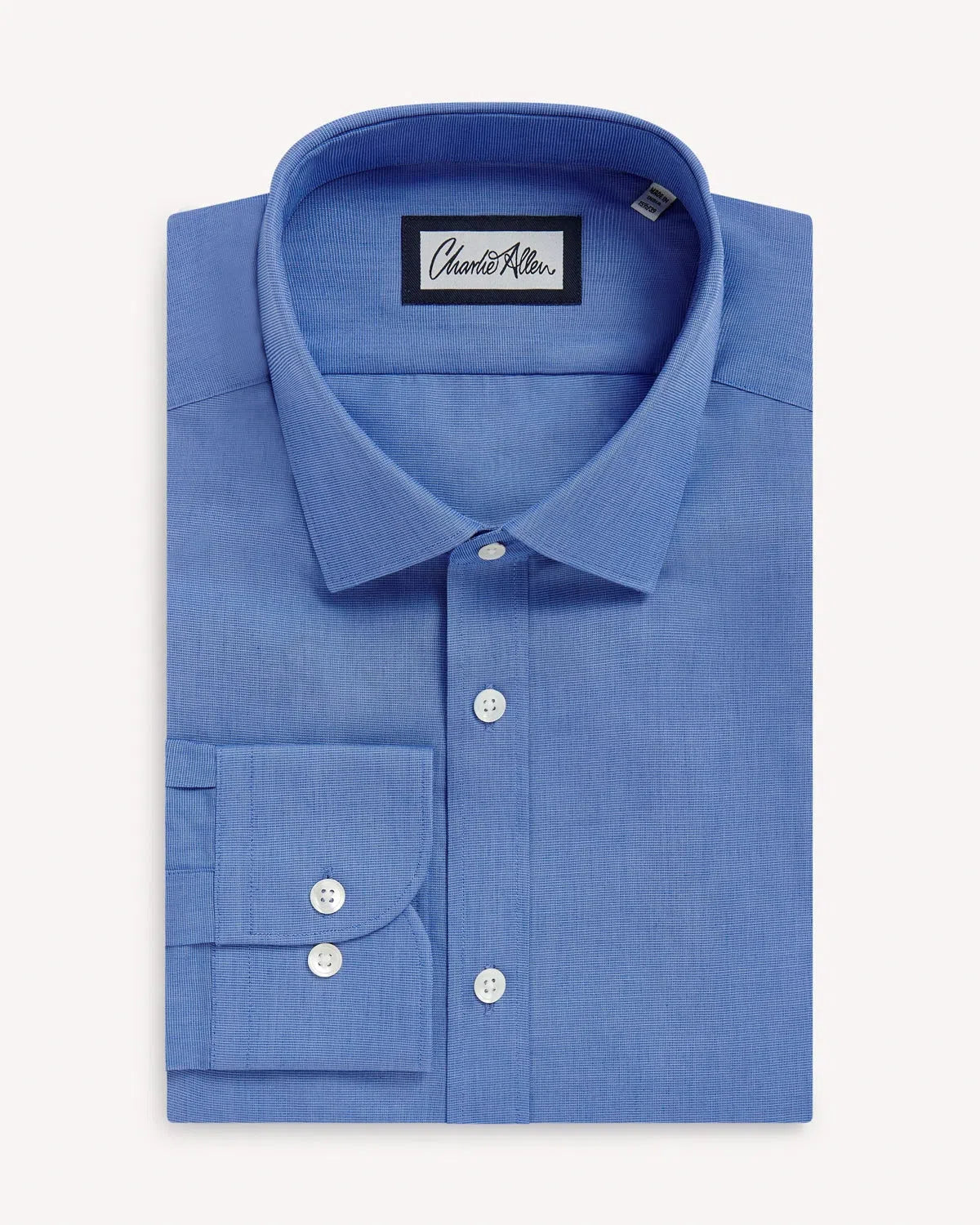 Charlie Allen Poplin Shirt Blue-MALFORD OF LONDON SAVILE ROW MENSWEAR OUTLET