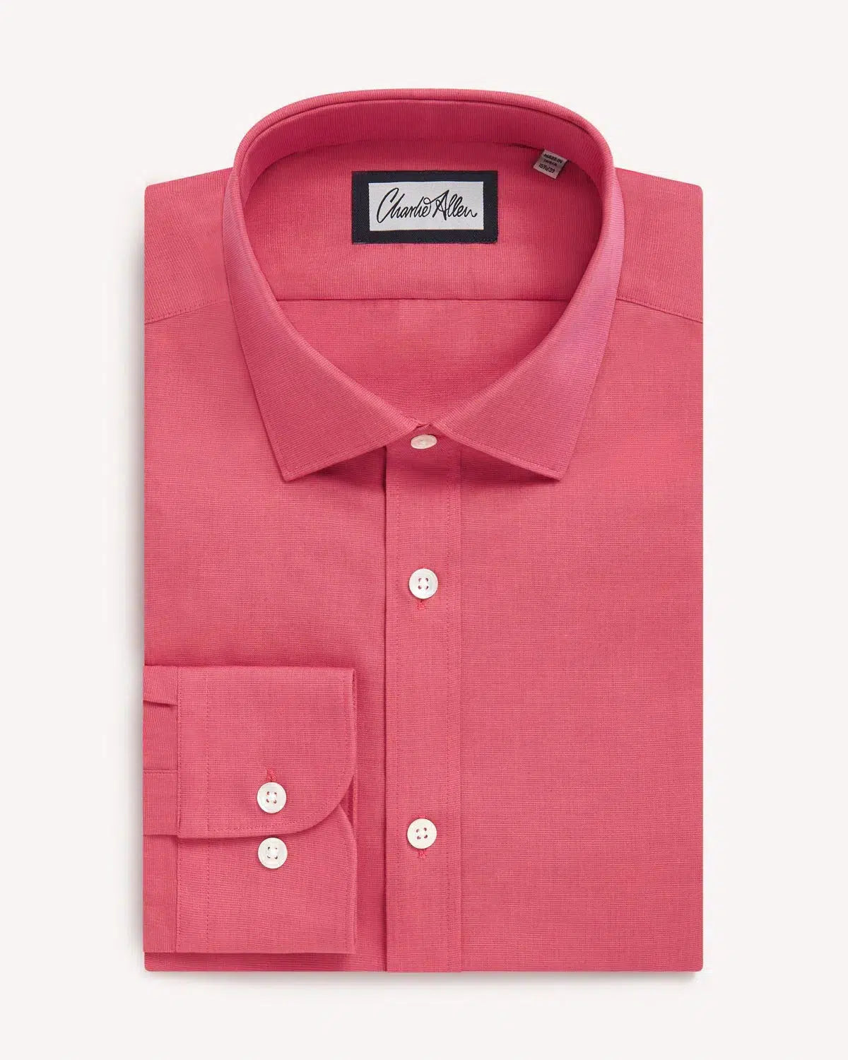 Charlie Allen Poplin Shirt Fuschia-MALFORD OF LONDON SAVILE ROW MENSWEAR OUTLET