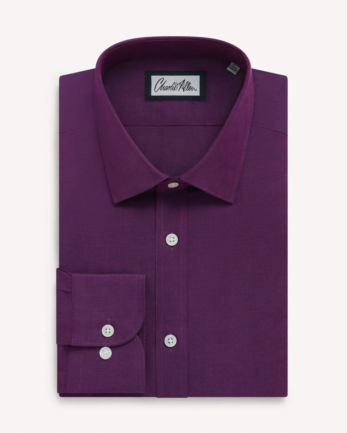 Charlie Allen Poplin Shirt Purple-MALFORD OF LONDON SAVILE ROW MENSWEAR OUTLET