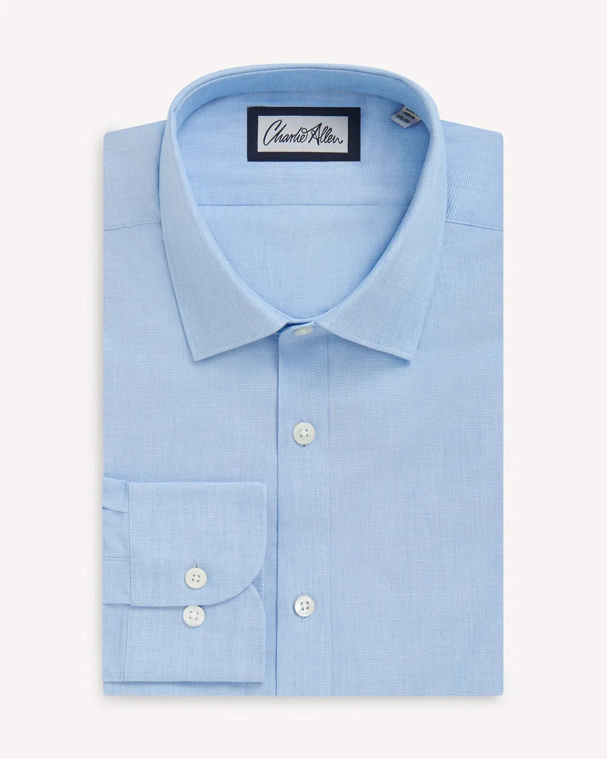 Charlie Allen Poplin Shirt Sky-MALFORD OF LONDON SAVILE ROW MENSWEAR OUTLET