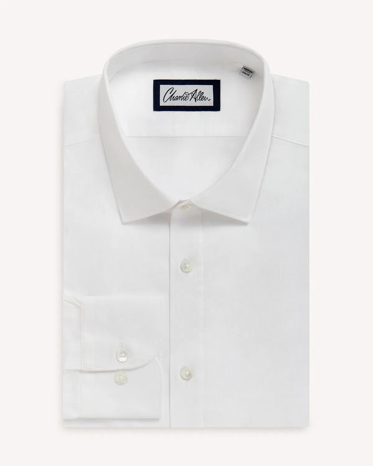 Charlie Allen Poplin Shirt White H/Bone-MALFORD OF LONDON SAVILE ROW MENSWEAR OUTLET