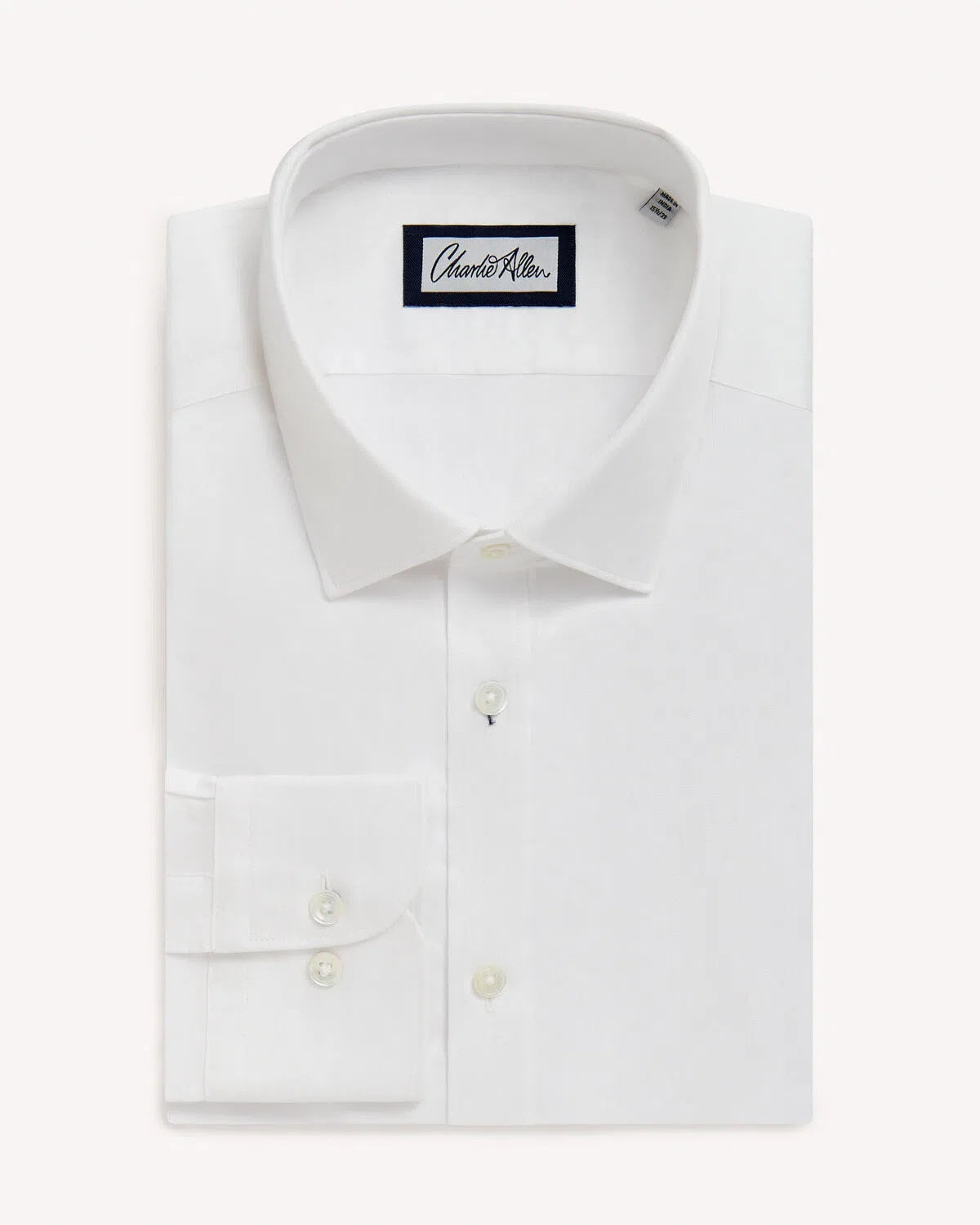 Charlie Allen Poplin Shirt White Stripe-MALFORD OF LONDON SAVILE ROW MENSWEAR OUTLET