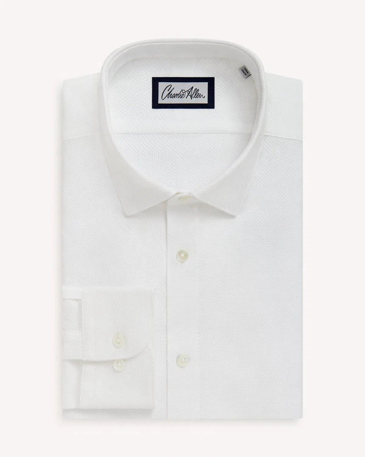 Charlie Allen Textured Marcella Cotton Shirt White-MALFORD OF LONDON SAVILE ROW MENSWEAR OUTLET