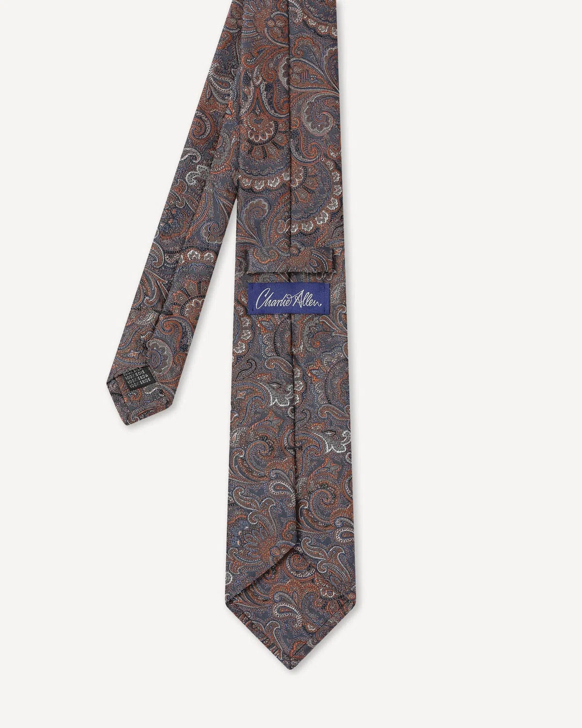 Charlie Allen Woven Paisley Tie Royal Rust-MALFORD OF LONDON SAVILE ROW MENSWEAR OUTLET