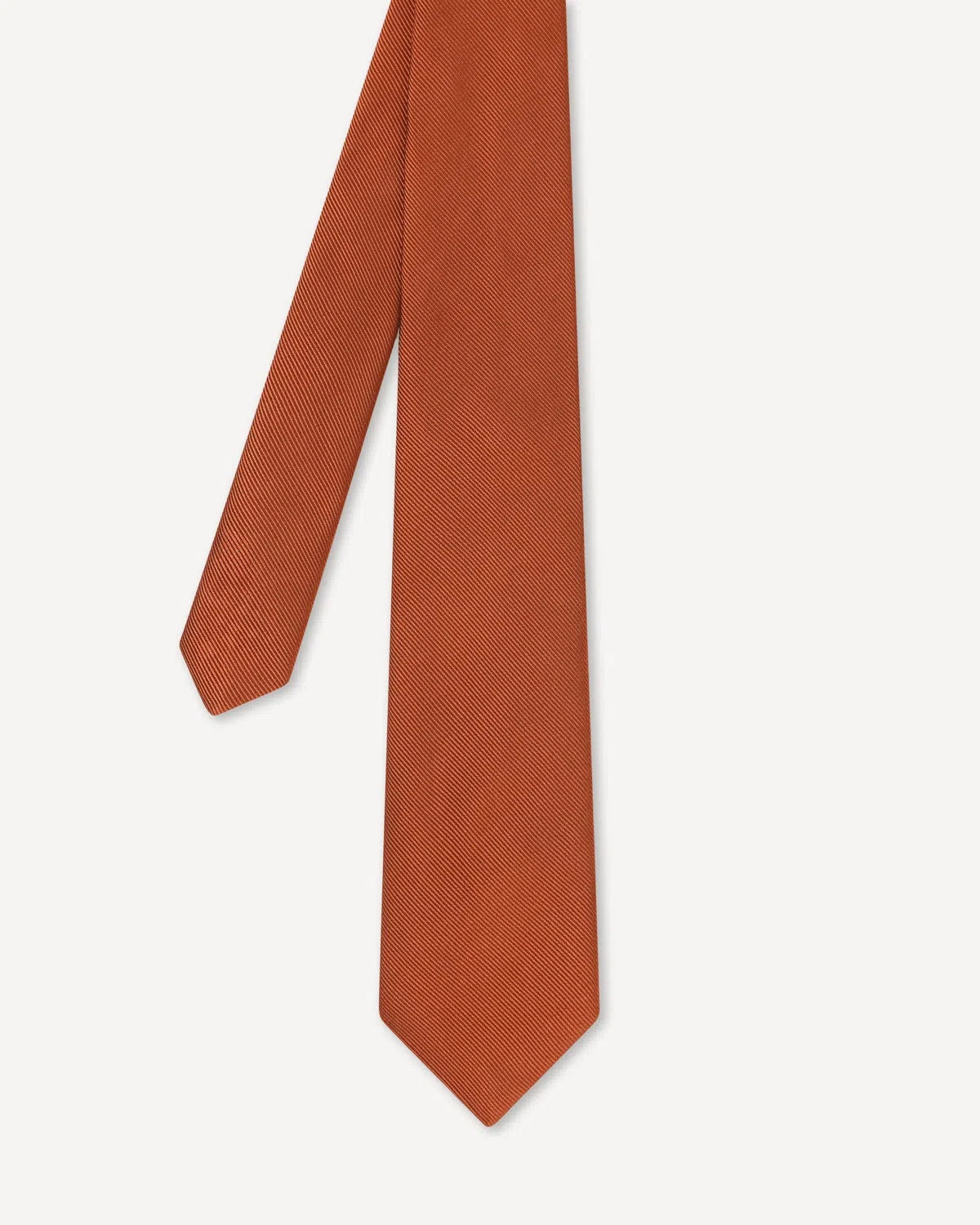 Charlie Allen Woven Twill Tie Burnt Orange-MALFORD OF LONDON SAVILE ROW MENSWEAR OUTLET