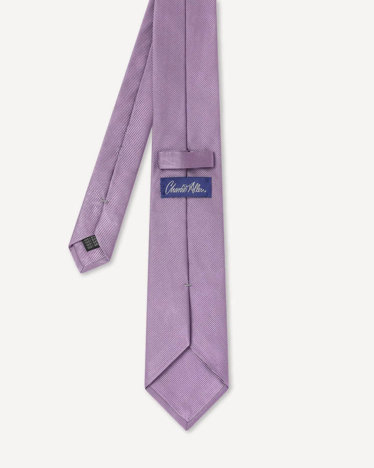 Charlie Allen Woven Twill Tie Purple-MALFORD OF LONDON SAVILE ROW MENSWEAR OUTLET