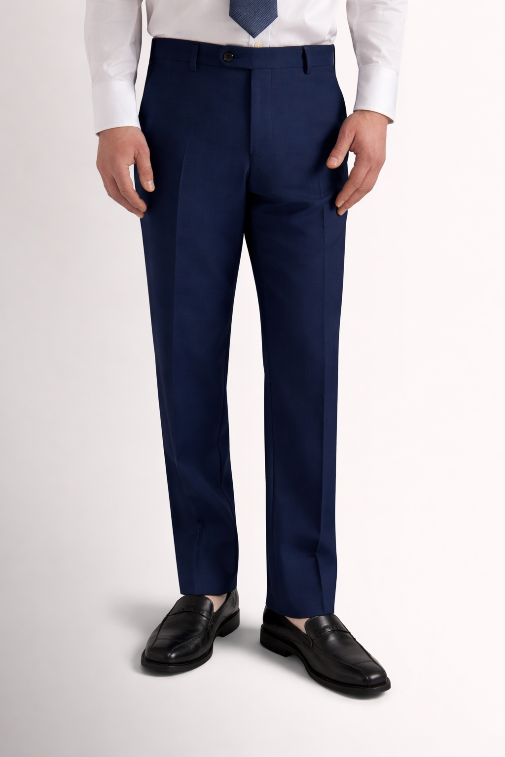 RJL CARLISLE WOOL/MOHAIR FLAT FRONT TROUSER