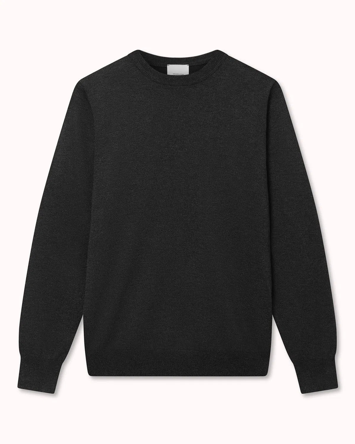 Classic Aquascutum Crew Neck Knit Charcoal-MALFORD OF LONDON SAVILE ROW MENSWEAR OUTLET