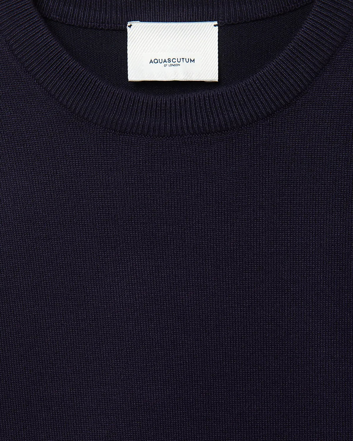 Classic Aquascutum Crew Neck Knit Navy-MALFORD OF LONDON SAVILE ROW MENSWEAR OUTLET