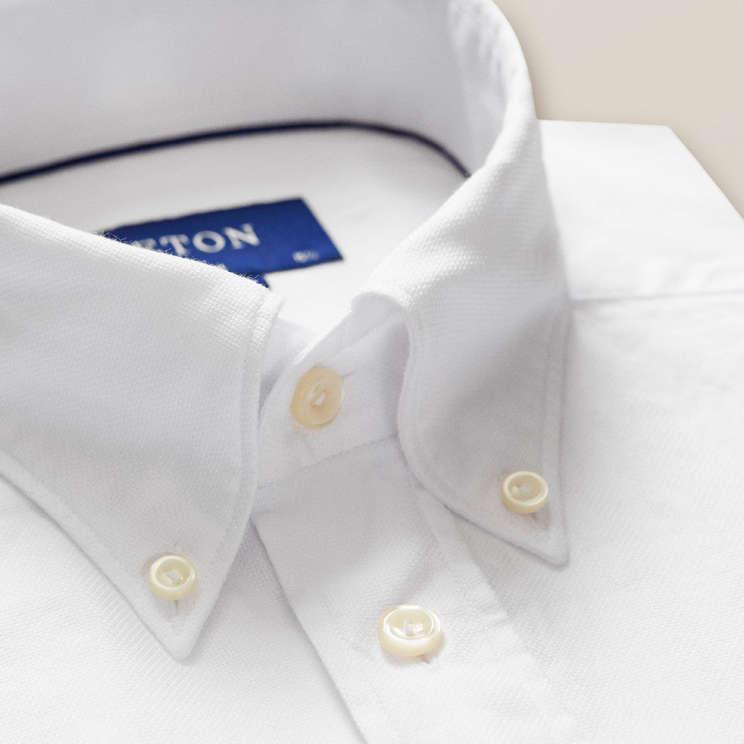 Classic Fit Button Down Oxford White Shirt-MALFORD OF LONDON SAVILE ROW MENSWEAR OUTLET