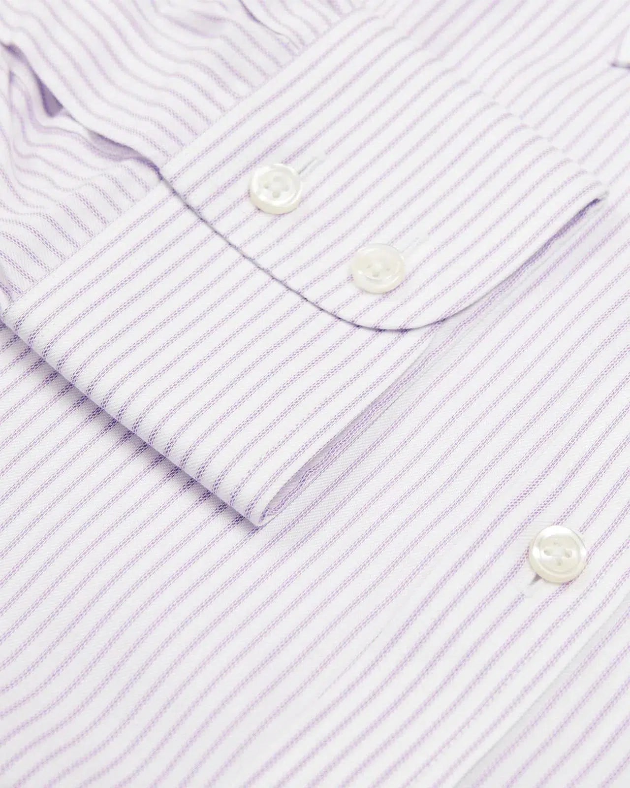 Classic Fit Mauve Purple Twill Stripe Shirt-MALFORD OF LONDON SAVILE ROW MENSWEAR OUTLET