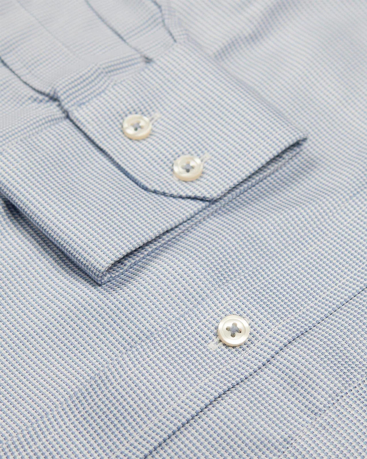 Classic Fit Ocean Blue Cambridge Weave Shirt-MALFORD OF LONDON SAVILE ROW MENSWEAR OUTLET