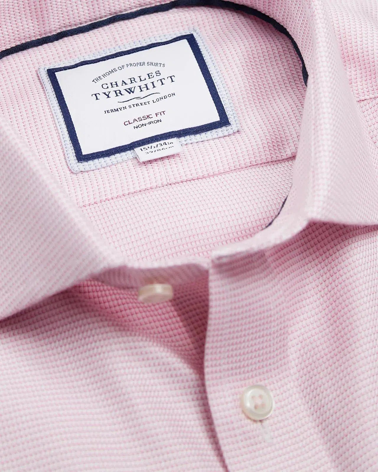 Classic Fit Pink Cambridge Weave Shirt-MALFORD OF LONDON SAVILE ROW MENSWEAR OUTLET