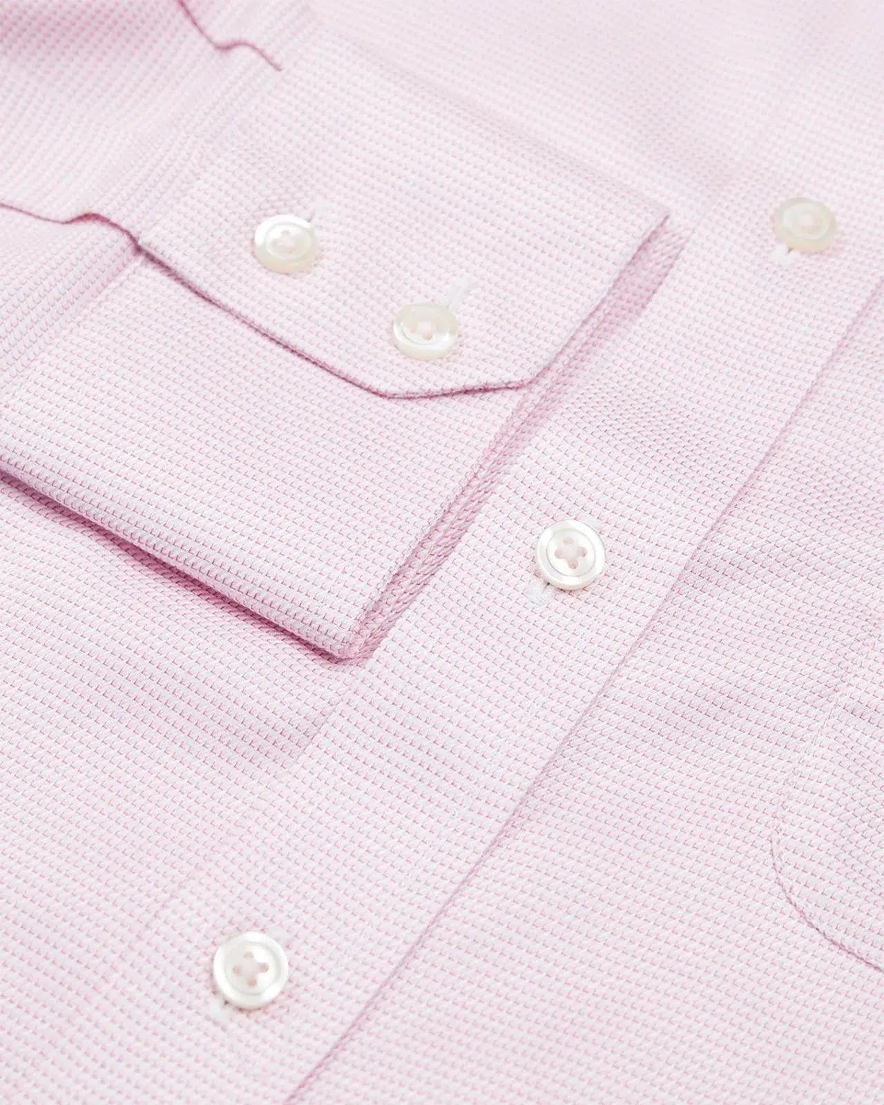 Classic Fit Pink Cambridge Weave Shirt-MALFORD OF LONDON SAVILE ROW MENSWEAR OUTLET