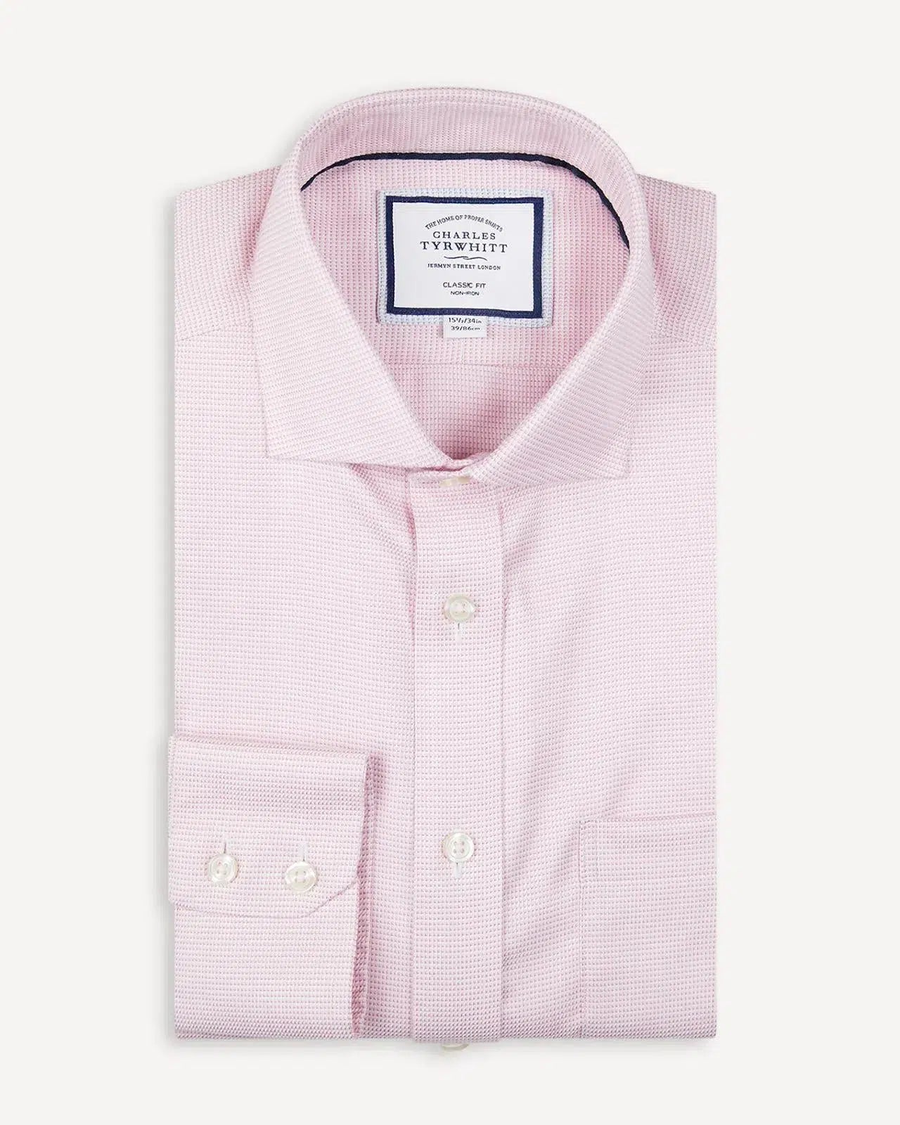 Classic Fit Pink Cambridge Weave Shirt-MALFORD OF LONDON SAVILE ROW MENSWEAR OUTLET