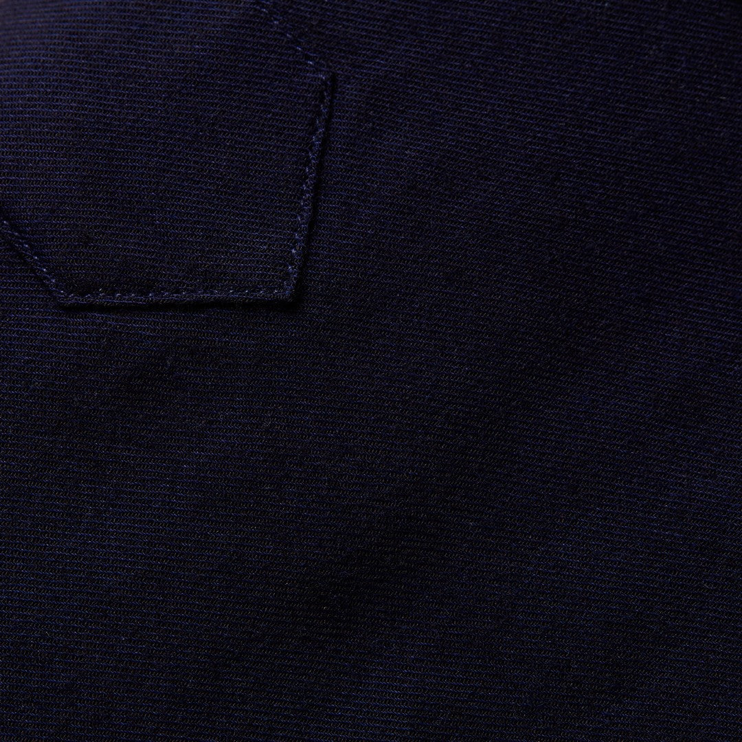 Contemporary Fit Navy Blue Plain Shirt-MALFORD OF LONDON SAVILE ROW MENSWEAR OUTLET