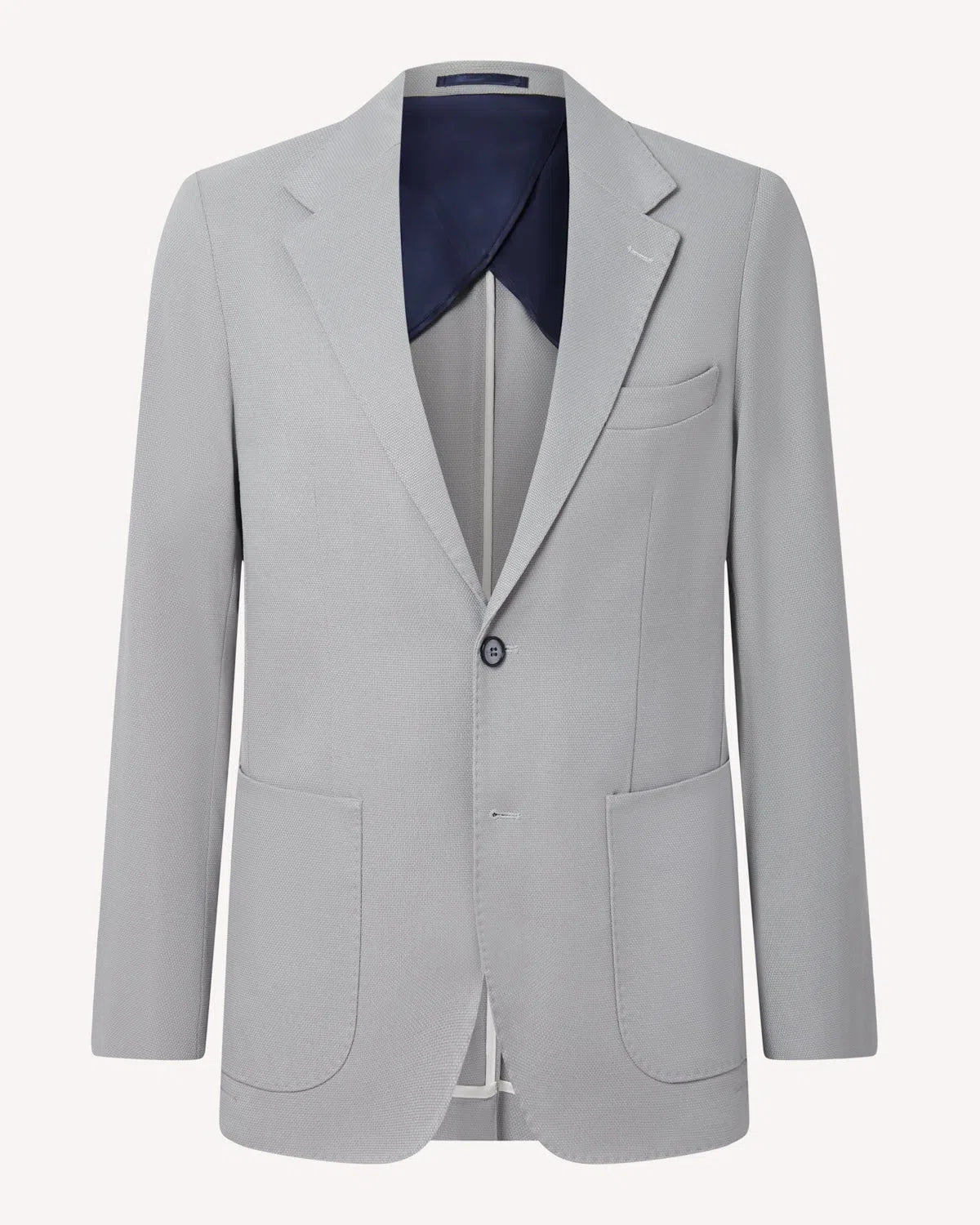 Douglas Hayward Textured Jacket Silver-MALFORD OF LONDON SAVILE ROW MENSWEAR OUTLET