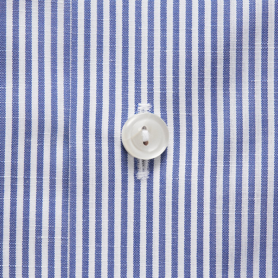 ETON Classic Fit Bengal Stripe Shirt Mid Blue-MALFORD OF LONDON SAVILE ROW MENSWEAR OUTLET