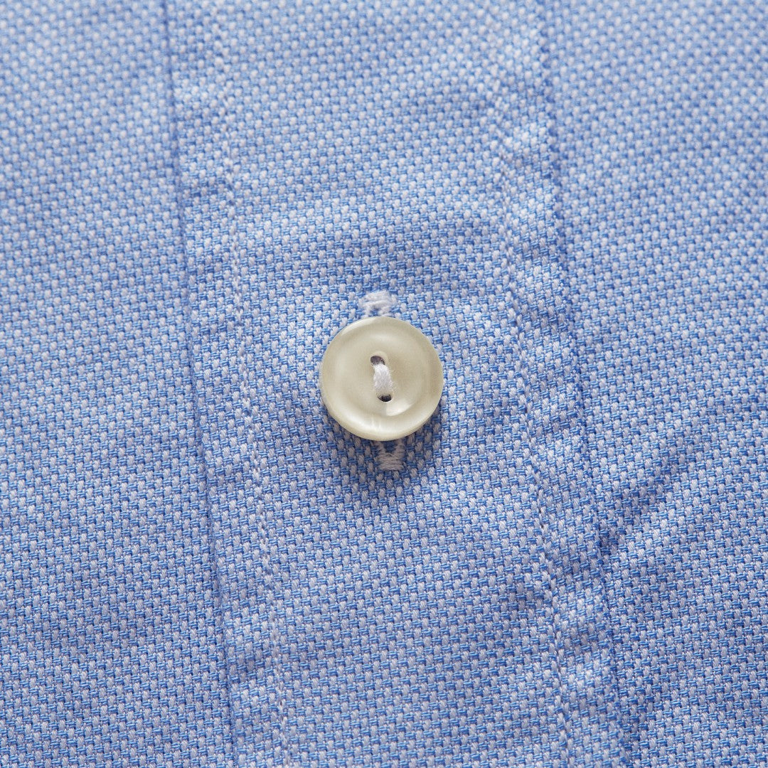 ETON Contemporary Fit Pin Weave Shirt Mid Blue-MALFORD OF LONDON SAVILE ROW MENSWEAR OUTLET