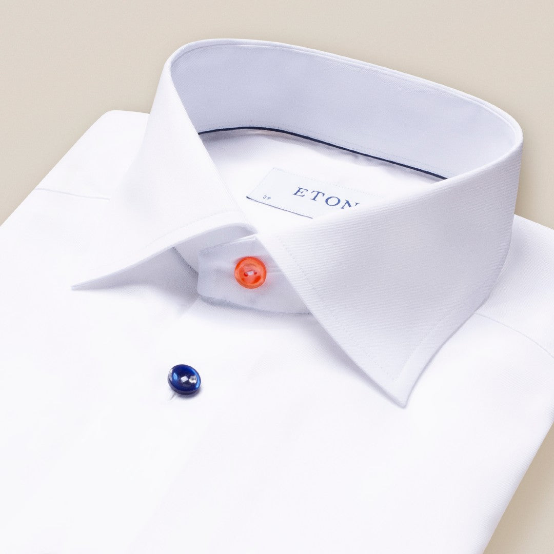 ETON Contemporary Fit Signature Twill Shirt White-MALFORD OF LONDON SAVILE ROW MENSWEAR OUTLET