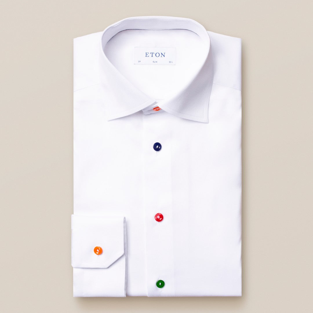 ETON Contemporary Fit Signature Twill Shirt White-MALFORD OF LONDON SAVILE ROW MENSWEAR OUTLET