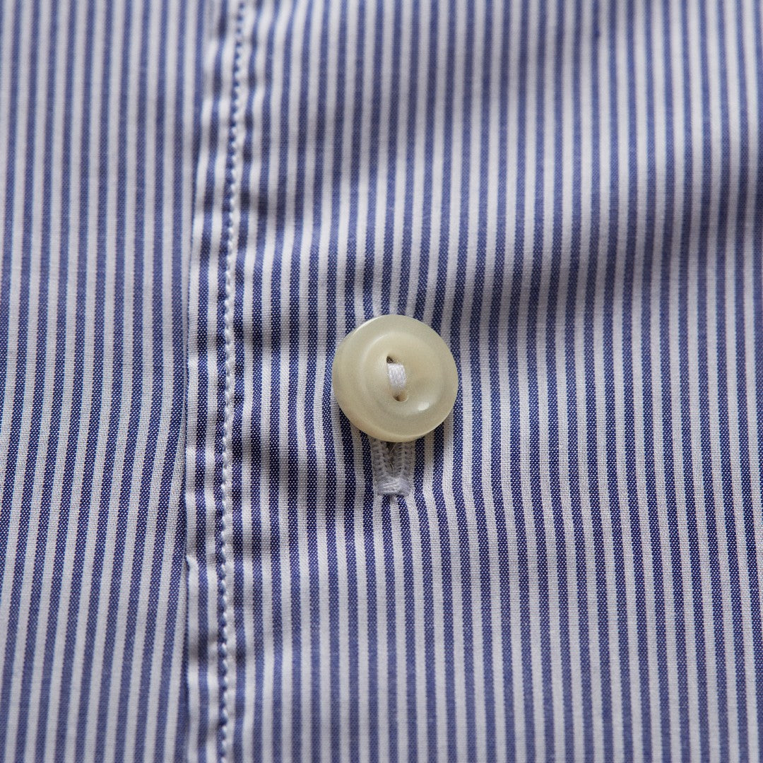 ETON Contemporary Fit Striped Shirt Mid Blue-MALFORD OF LONDON SAVILE ROW MENSWEAR OUTLET