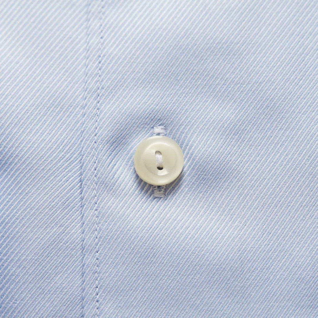 ETON Slim Fit Diagonal Twill Stripe Shirt Light Blue-MALFORD OF LONDON SAVILE ROW MENSWEAR OUTLET