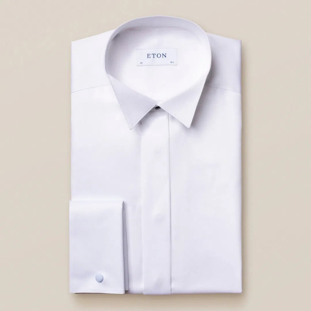 ETON Slim Fit Signature Twill Shirt White-MALFORD OF LONDON SAVILE ROW MENSWEAR OUTLET