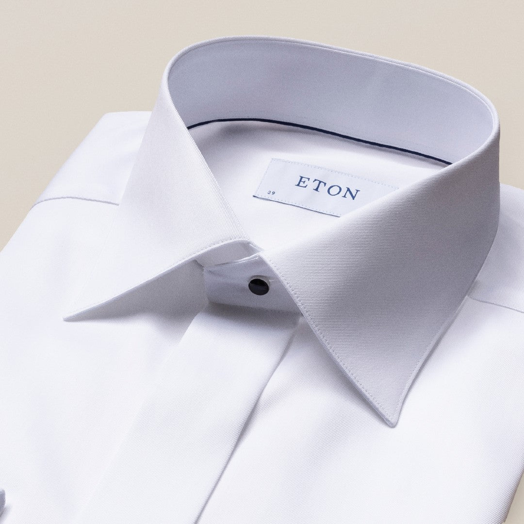 ETON Super Slim Fit Signature Twill Shirt White-MALFORD OF LONDON SAVILE ROW MENSWEAR OUTLET