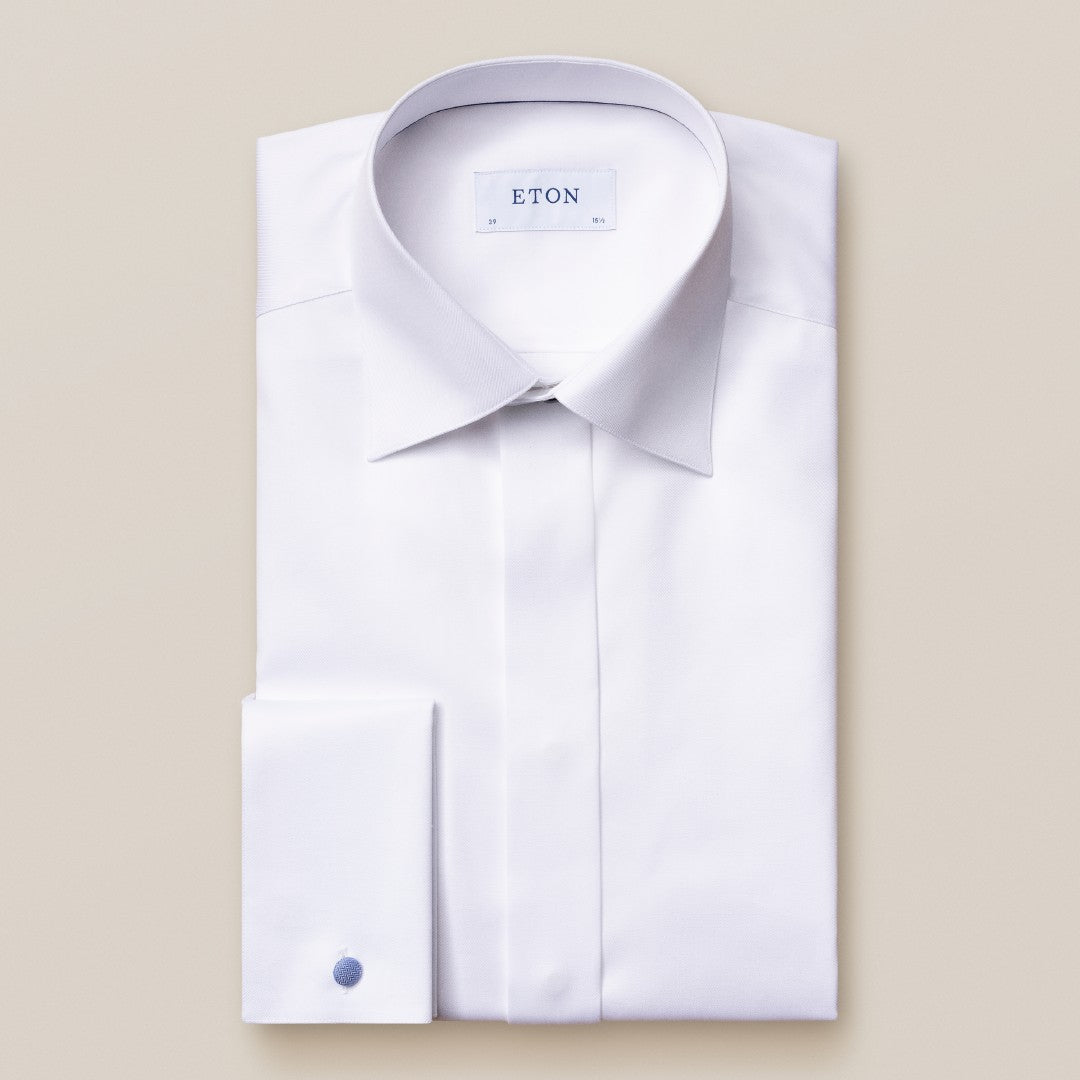 ETON Super Slim Fit Signature Twill Shirt White-MALFORD OF LONDON SAVILE ROW MENSWEAR OUTLET