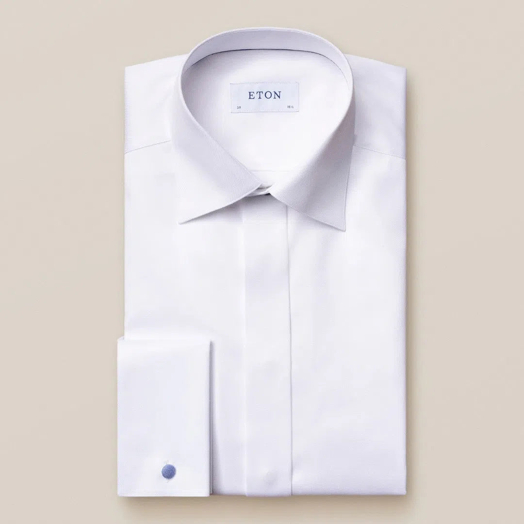 ETON Super Slim Fit Signature Twill Shirt White-MALFORD OF LONDON SAVILE ROW MENSWEAR OUTLET