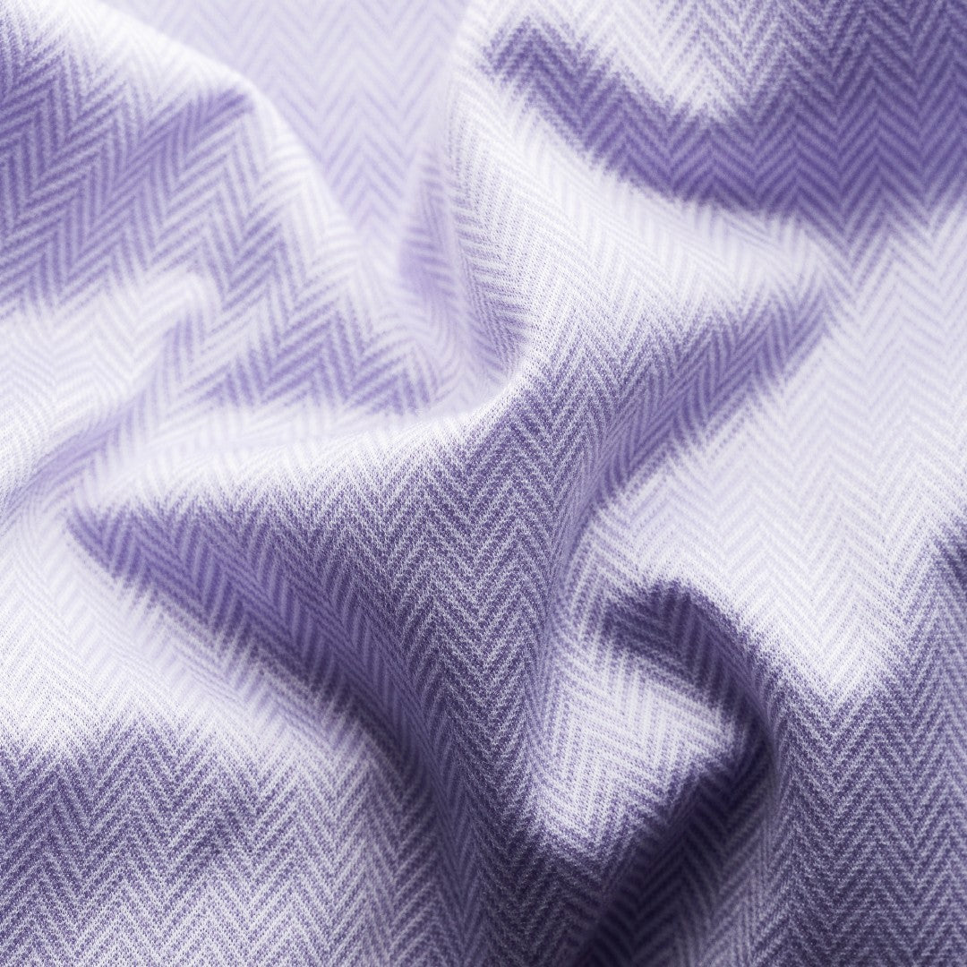 Eton Classic Fit Herringbone Shirt Light Purple-MALFORD OF LONDON SAVILE ROW MENSWEAR OUTLET