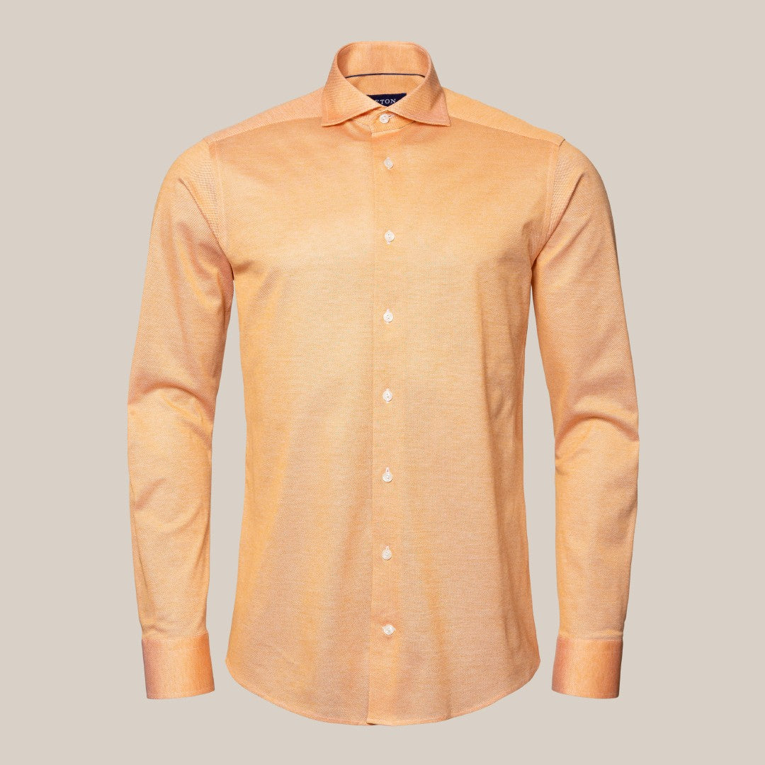 Eton Classic Fit Twill Shirt Yellow-MALFORD OF LONDON SAVILE ROW MENSWEAR OUTLET