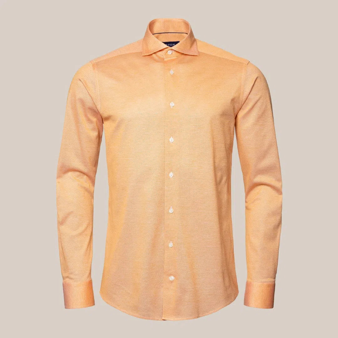 Eton Classic Fit Twill Shirt Yellow-MALFORD OF LONDON SAVILE ROW MENSWEAR OUTLET