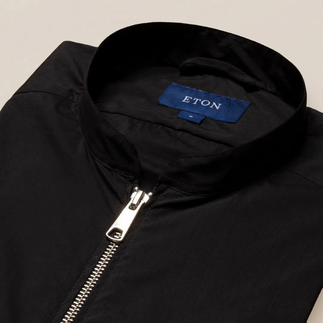 Eton Classic Fit Zip Close Gilet Black-MALFORD OF LONDON SAVILE ROW MENSWEAR OUTLET