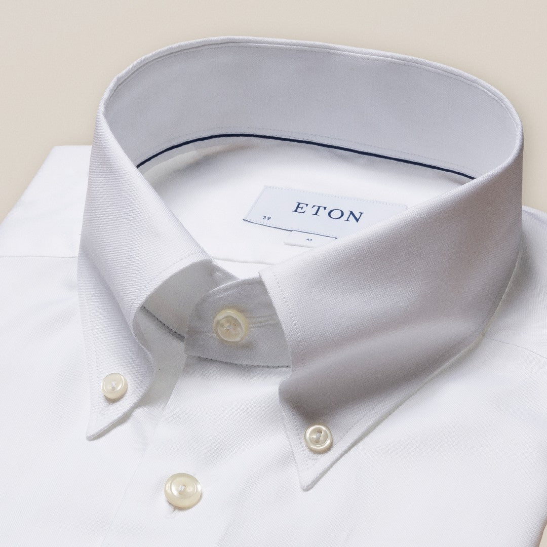 Eton Contemporary Fit Button Down Shirt White-MALFORD OF LONDON SAVILE ROW MENSWEAR OUTLET