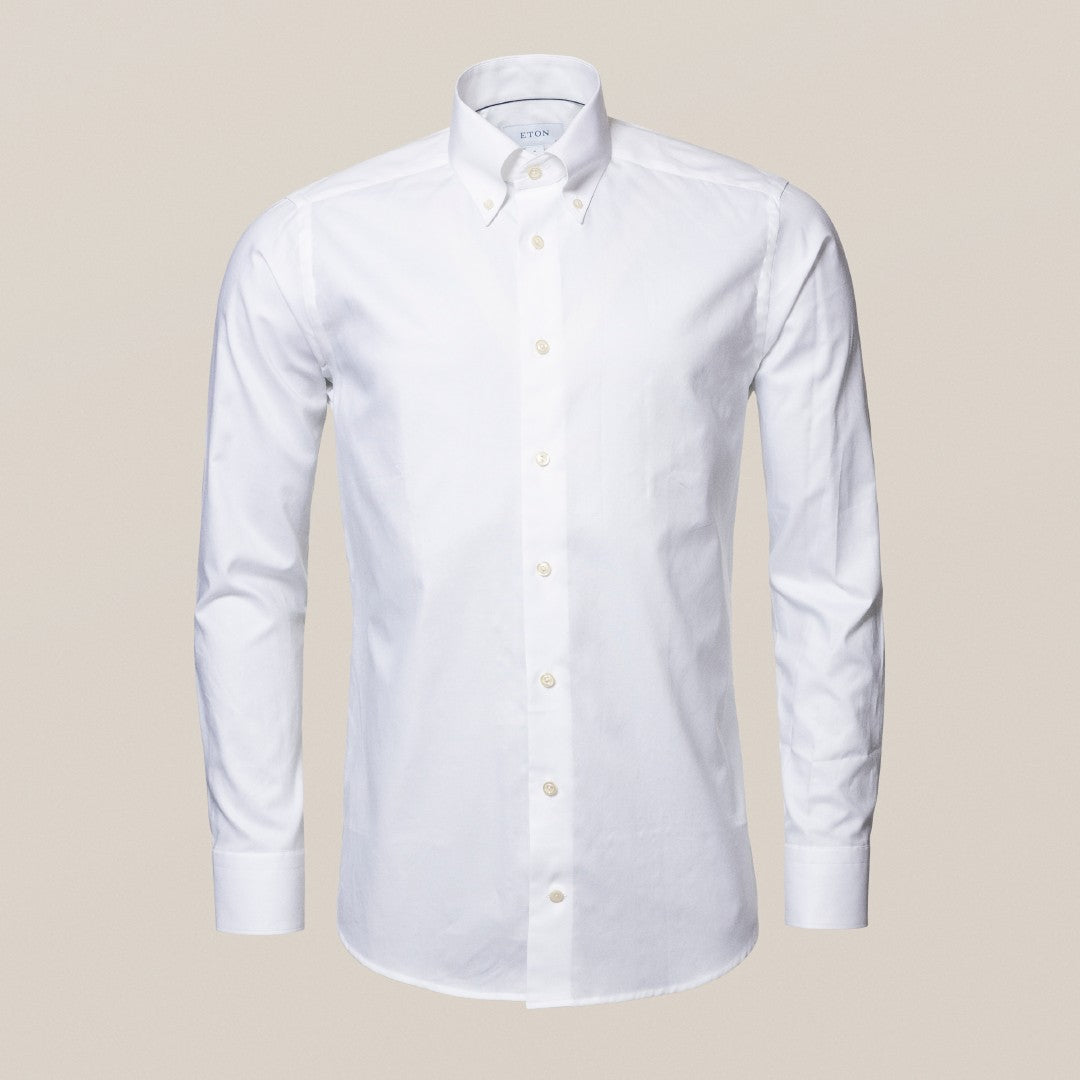 Eton Contemporary Fit Button Down Shirt White-MALFORD OF LONDON SAVILE ROW MENSWEAR OUTLET