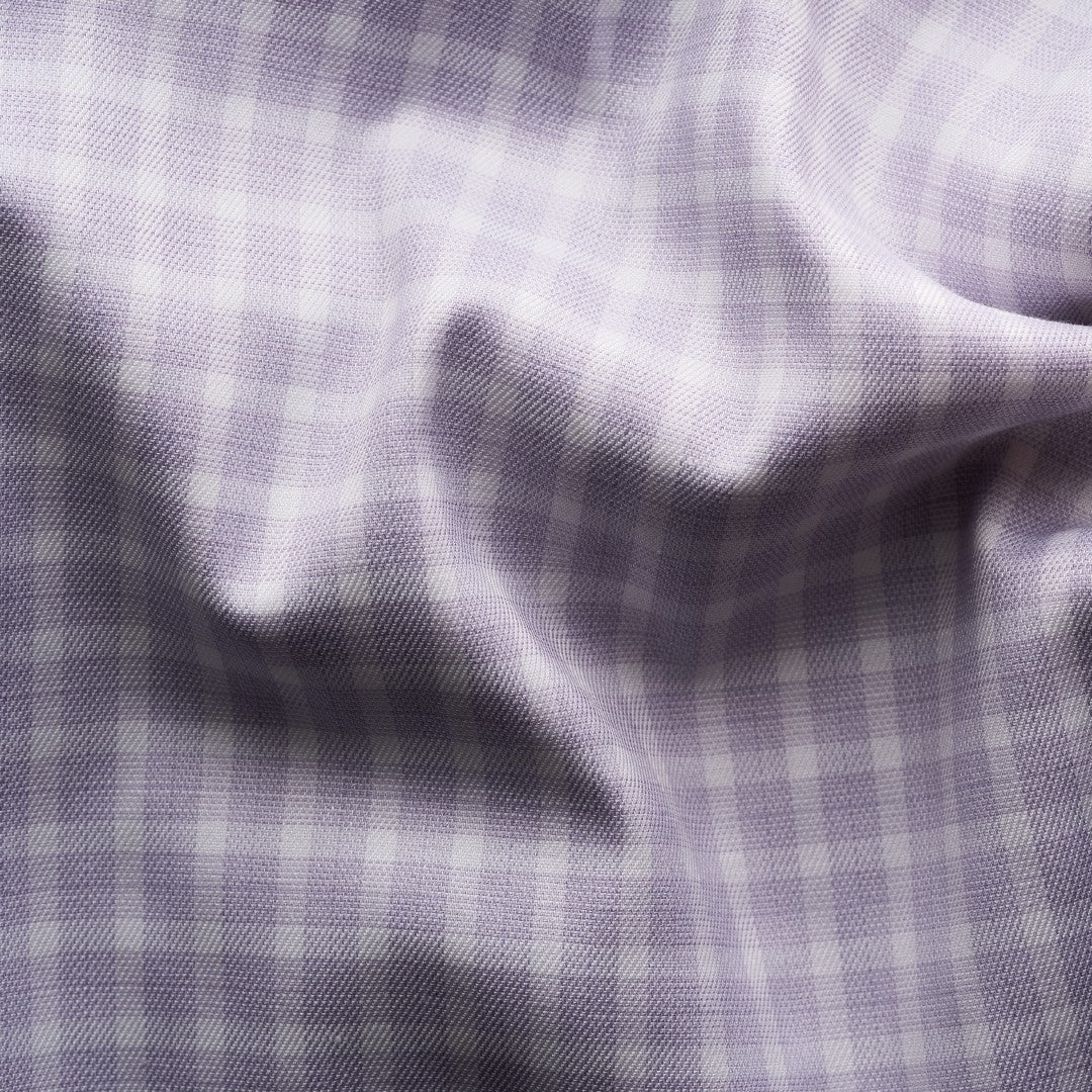 Eton Contemporary Fit Gingham Check Shirt Light Purple-MALFORD OF LONDON SAVILE ROW MENSWEAR OUTLET