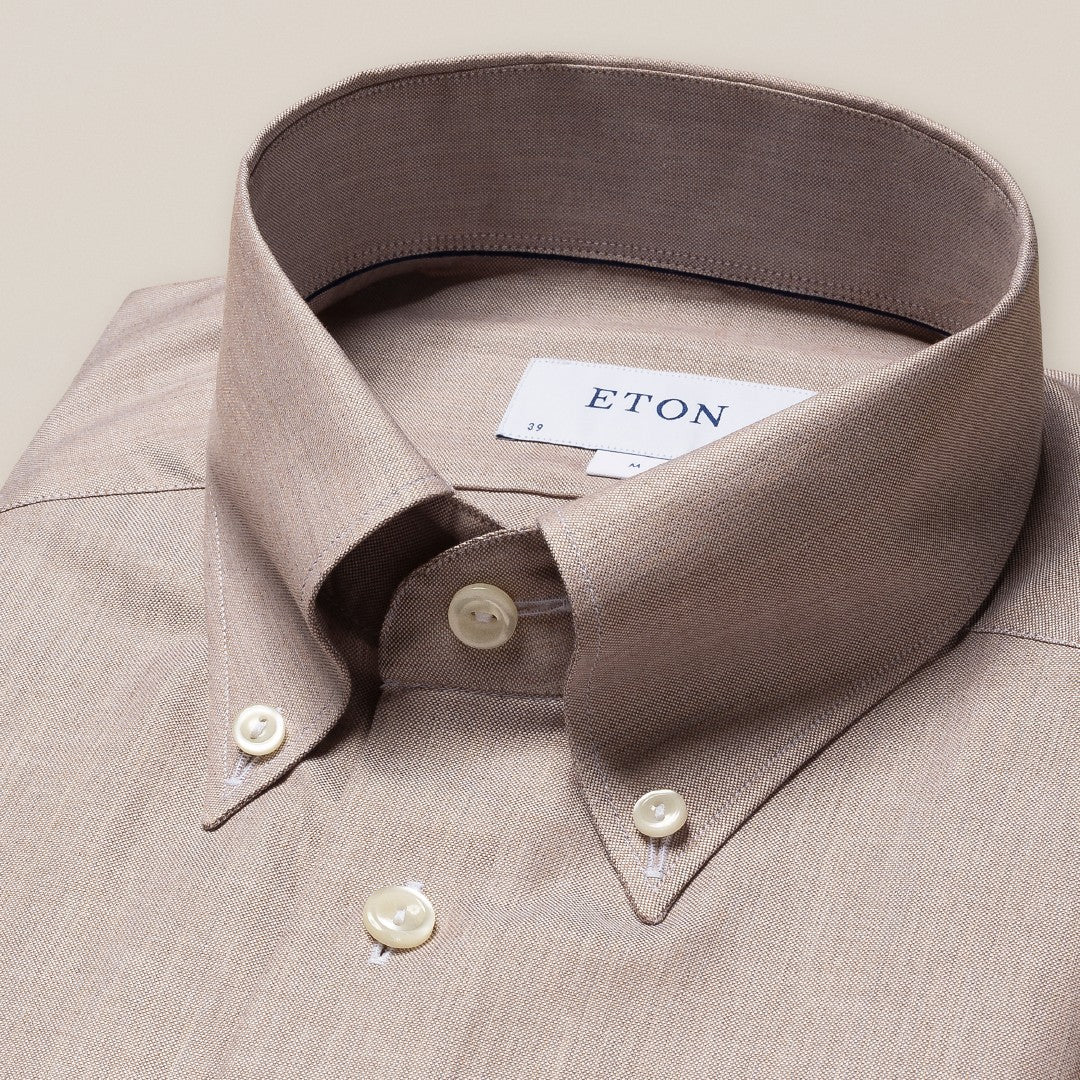 Eton Contemporary Fit Malange Shirt Beige-MALFORD OF LONDON SAVILE ROW MENSWEAR OUTLET