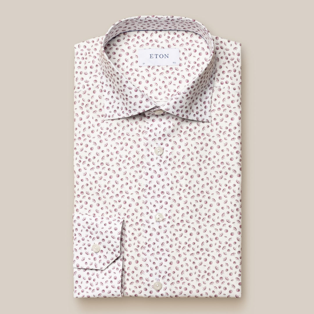 Eton Contemporary Fit Micro Umbrella Shirt Pink-MALFORD OF LONDON SAVILE ROW MENSWEAR OUTLET