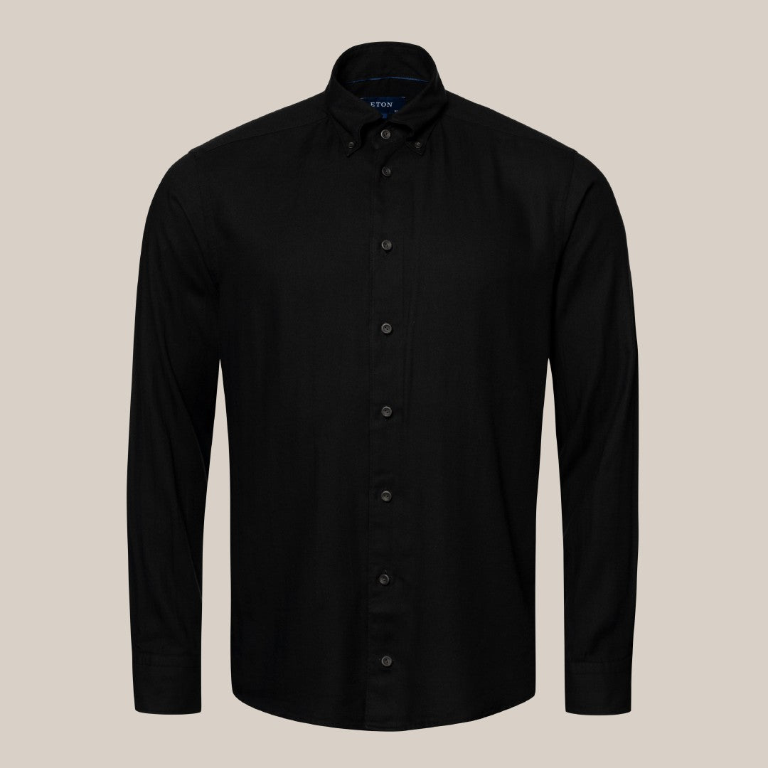 Eton Contemporary Fit Plain Shirt Black