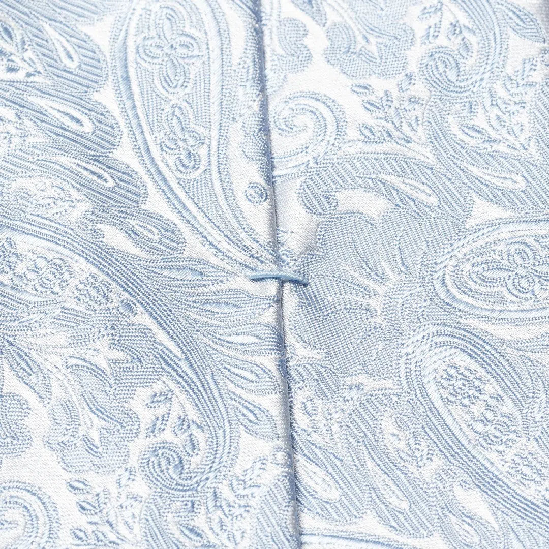 Eton Silk Paisley Patterned Tie Light Blue-MALFORD OF LONDON SAVILE ROW MENSWEAR OUTLET