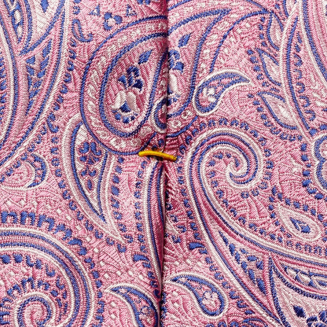 Eton Silk Paisley Patterned Tie Pink-MALFORD OF LONDON SAVILE ROW MENSWEAR OUTLET