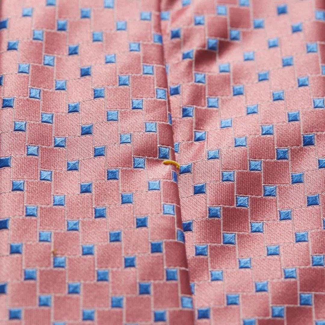 Eton Silk Square Patterned Tie Red-MALFORD OF LONDON SAVILE ROW MENSWEAR OUTLET