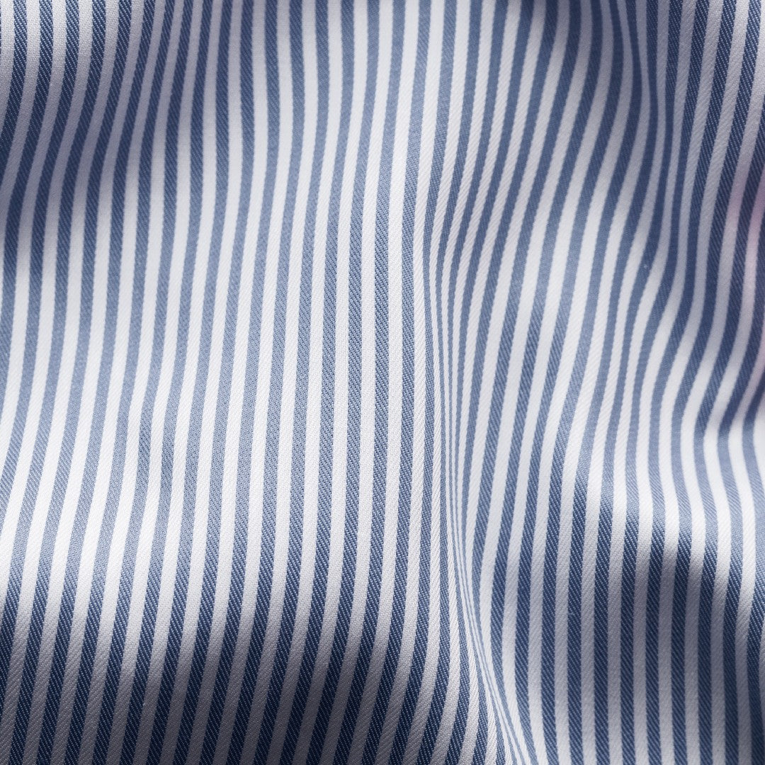 Eton Slim Fit Candy Stripe Shirt Dark Blue-MALFORD OF LONDON SAVILE ROW MENSWEAR OUTLET